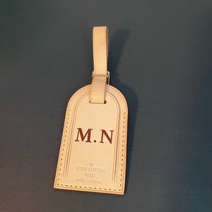 Louis Vuitton name address tag 🏷 initials